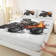 thumbnail image 3 of jejeloiu Safari Animals Dinosaur Full Size Sheets,Cartoon Dino Bed Sheets For Men Women 4pcs, 3 of 7