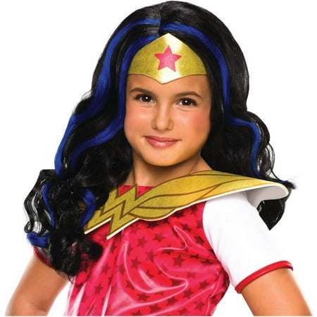 DC Superhero Girls: Wonder Woman Child Wig Halloween Accessory