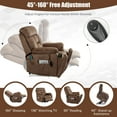 thumbnail image 6 of HSUNNS Electric Lift Recliner Chair with Heat and Massage, Oversized Recliner with Hidden Cup Holder for Living Room, Single Recliner Sofa with 26" Width Seat, Easy Assembly, Brown, 6 of 12