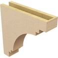thumbnail image 5 of 4"W x 16"D x 16"H Thin Pescadero Rough Cedar Woodgrain TimberThane Corbel, Primed Tan, 5 of 6