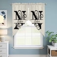 thumbnail image 6 of Letter N Kitchen Window Curtains, Swag Curtains Valance for Bedroom Living Room Bathroom, Monogram Words Rod Pocket Window Treatment Curtain Block Drapes 2 Panels 28"x36", 6 of 9