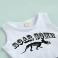 thumbnail image 4 of Boys Sets Letter Crew Neck Sleeveless Vest Tree Shorts, 4 of 6