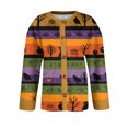 thumbnail image 4 of IYYVV Halloween Sweaters for Women 2026 Button Knit Cardigan Long Sleeve Ghost Graphic Cute Spooky Fall Winter Trendy Tops Light Purple XL, 4 of 6