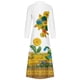 thumbnail image 4 of Moda mujer otoño estampado casual cuello pico cremallera manga larga vacaciones bolsillos vestido Fridja  yut5843, 4 of 5