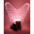 thumbnail image 3 of Butterfly Light Up Lamp LED Personalized Table Lamp, Our Newest Feature - It's Wow, with Remote, 16 Color Options, Dimmer, Free Engraved, Great Gift, 3 of 10