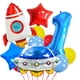 thumbnail image 1 of Kit de globos con temática espacial, 11 unidades, para cumpleaños de niños con cohete o ovni, 1 of 2