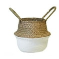 thumbnail image 2 of Xihbxyly Cesta de Mimbre de Algas Marinas, Maceta Tejida a Mano, Diseño Plegable para Ahorrar Espacio, Material Natural, Opciones de Color Azul, Beige, Blanco y Gris, Decoración Del Hogar, Tamaño 22, 2 of 7