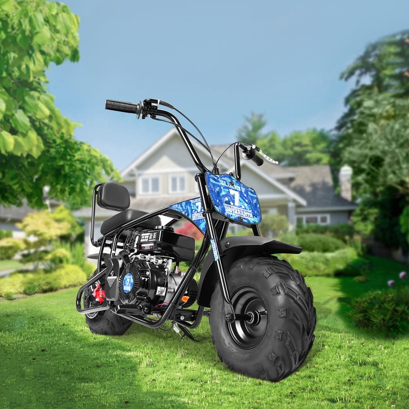 Oryxearth Max OGM99 Gas Powered Mini Dirt Bike,99CC 4 Stroke Off Road Bike for Teens and Adults,up to 18 MPH, Blue