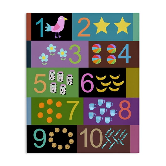 Learning To Count Chart Canvas Wall Art, design by Carla Daly