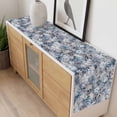 thumbnail image 4 of Palm Leaves Table Runner - 120 Inch Long, Kitchen Dining Table Runner Dresser Scarves, Spring Tropical Leaf Botanical Vintage Blue Farmhouse Decor for Coffee Tables Wedding Party Banquet, 4 of 8