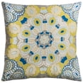 thumbnail image 1 of HomeRoots 403190 Jaune & Turquoise Boho Médaillon Oreiller de Jeter, 1 of 1