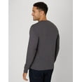 thumbnail image 3 of Hanes Beefy-T Men's Long Sleeve Henley Slate Heather 3XL, 3 of 11