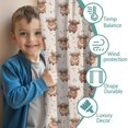 thumbnail image 3 of Blackout Kids Curtains,Beige Highland Cow Dot Pattern Childrens Insulated Curtains Set Of 2,Bedroom Essentials,Toddler Room Decor 52"x63", 3 of 5