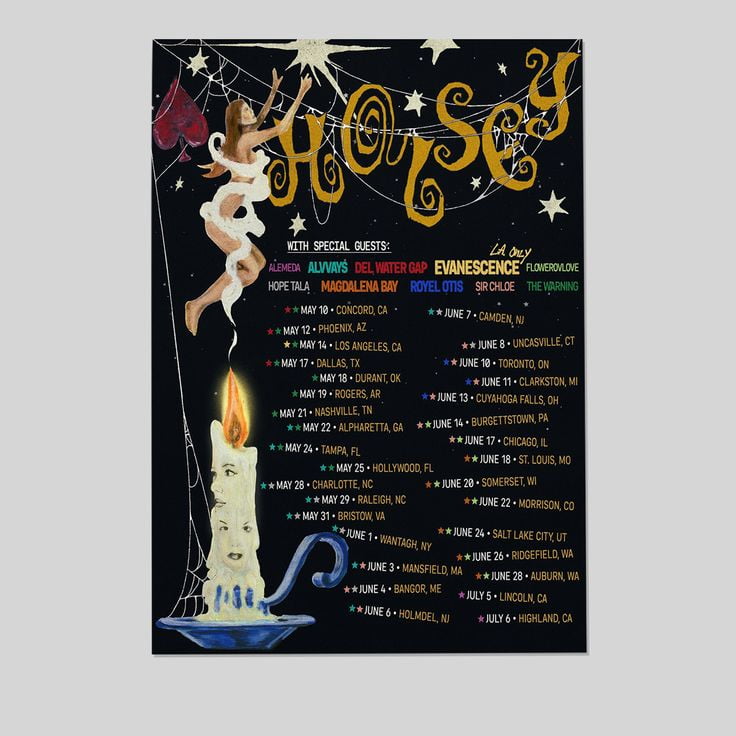 Halsey Tour Dates Poster 2025 Size 24''x36'' -Gategoo
