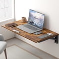 thumbnail image 5 of Wall Mounted Folding Table - Heavy Duty Small Fold Down Dining Table Length 30" Width 20" Perfect Addition to Home Office/Laundry/Home Bar/Kitchen & Dining Room AC15CB(L30 W20), 5 of 10