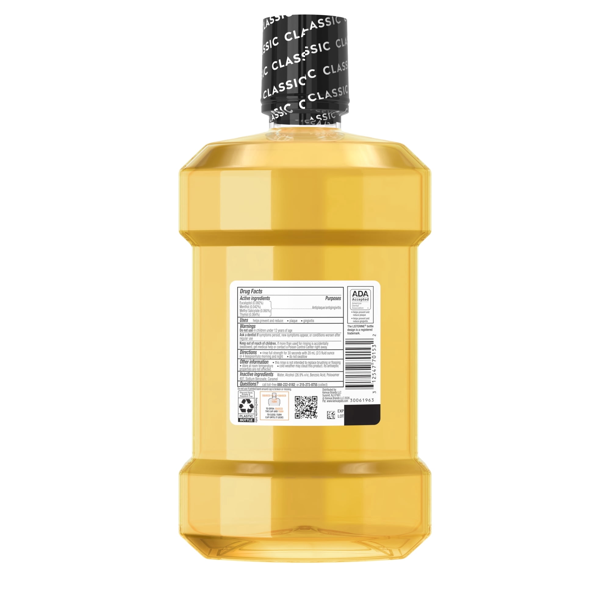 Listerine Original Antiseptic Mouthwash for Bad Breath, 1.5 L