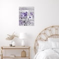 thumbnail image 4 of Farmhouse Floral Wall Art for Living Room, Purple and White Daisy Flower and Butterfly on Rustic Wood Board Canvas Wall Art Framed Artwork Ready to Hang for Bathroom Bedroom Decor, 4 of 5