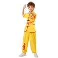 thumbnail image 1 of Boys Outfit Traditional Chinese Arts Satin Tracksuit Unisex Childrens Wushu Training Set, 1 of 3