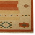 thumbnail image 4 of Rugsotic Carpets Eco-Friendly Woven Hand Woven Kilim Flat Weave White Rust Contemporary Area Rug, 3'x5' Rectangle, Antimicrobial, 4 of 5