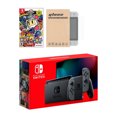 thumbnail image 1 of Nintendo Switch Gray Joy-Con Console Super Bomberman R Bundle, with Mytrix Tempered Glass Screen Protector - Improved Battery Life Console with the Best Bomberman Game Nintendo HADSKAAAA, 1 of 2