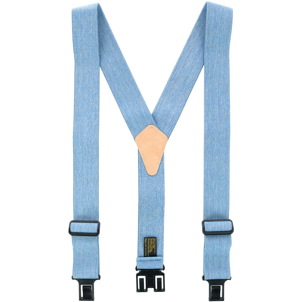 Perry Suspenders Perry Suspenders Denim Blue Elastic Hook End Suspenders (Men's Big & Tall