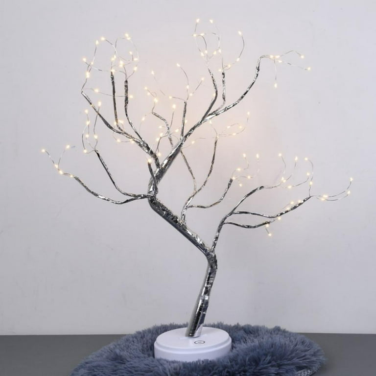 Pretty Comy LED Bonsai Tree Light - Artificial Fairy Light Tabletop Tree  Lamp with 108/36 LED Lights - USB/Battery Operated Touch Switch - Party