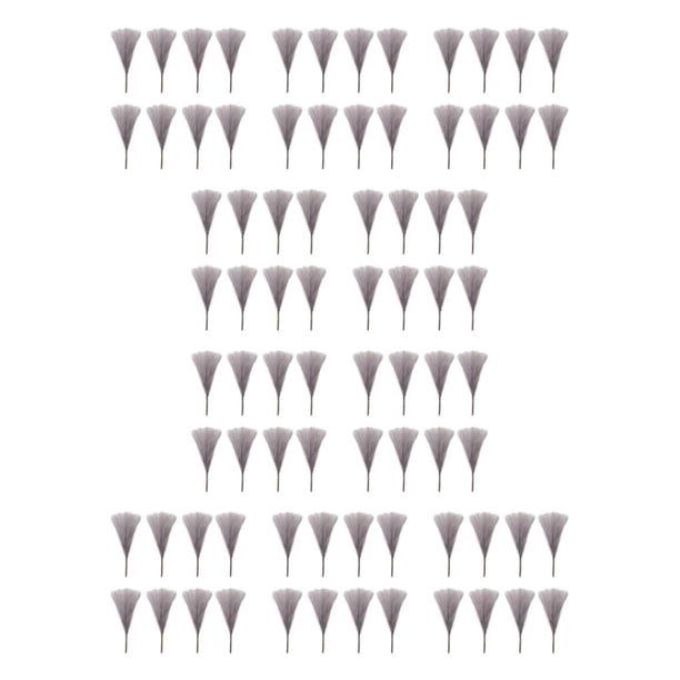 Inteprter 8 pack/lote Hierbas pomposas artificiales altas y duraderas para una belleza duradera Gris degradado elegante gt; 45 cm Gris degradado >45cm 10Conjunto