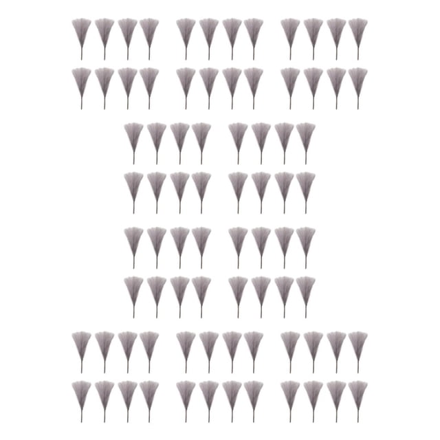 Inteprter 8 piezas Elegante decoración de pastos de pampa sintética para interior y exterior Aspecto realista Respetuoso con el medio ambiente Gris degradado >45cm 10Conjunto