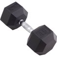 thumbnail image 4 of Body Sport Rubber Encased Hex Dumbbell Weight, Single – Dumbbells for Exercises – Strength Training Equipment – Home Gym Accessories – Weight Training, 4 of 9