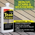 thumbnail image 5 of Premium Golden Teak Oil - Sealer, Preserver & Finish & Other Fine Woods - 16 OZ & Premium Teak Cleaner - Restore, Renew &  Old Weathered Gray Teak Furniture & Other Fine Woods, 5 of 6