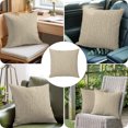 thumbnail image 4 of Throw Pillow Covers 18x18 Inch, Abstract Polka Dot Decorative Pillow Cases for Couch Sofa Bed, Geometric Dotted Stripes Rustic Beige Cotton Linen Square Home Decor Pillowcases with Hidden Zipper, 4 of 9