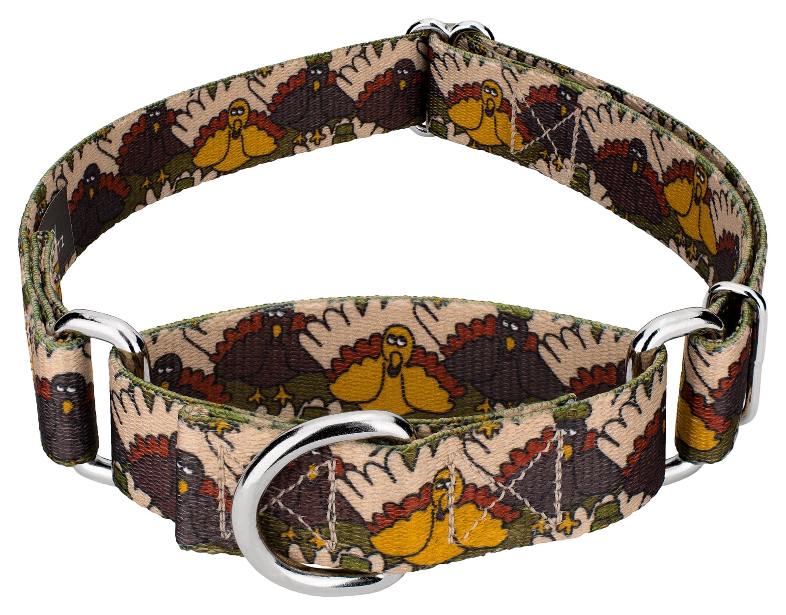 Country Brook Petz® Pilgrim Turkey Martingale Dog Collar Large