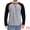 Gray, variant on DARING DIVA Men's Long Sleeve Color Block Casual Raglan T-Shirt M Black White