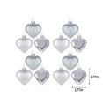 thumbnail image 3 of Needhep Heart Ornaments, Heart Ornaments Classic Red Pink Silver Valentines Heart Decorations, Heart Shaped Baubles Hanging Ornaments for Valentine’s Day Wedding Party (Silver), 3 of 5