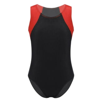 DPOIS Girls Sleeveless Ballet Dance Leotard, Turtleneck Gymnastics