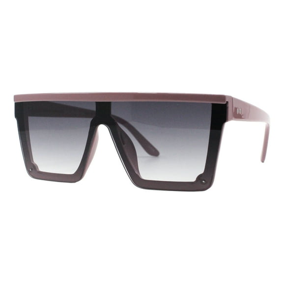Flat Top Square Sunglasses Unisex Futuristic Boyfriend Shades UV 400 Dusty Pink