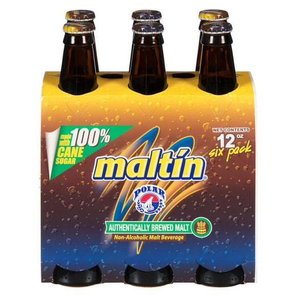 Polar Malta Non-Alcoholic Malt Beverage, 6 x 355 mL