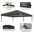 thumbnail image 4 of KAMPKEEPER 8x8 Replacement Top Pop Up Canopy Tent Top Cover Roof with Air Vent and Adjustable Elastic Strap, Polyester UV Waterproof for Outdoor Garden Patio Pavilion Sun Shade(Top Only) (Black), 4 of 6