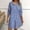 Blue, variant on DAFPZW Striped Button Down Shirt Dress for Women Casual Loose Oversized Collared Shirts Long Sleeve Tunic Blouse Tops
