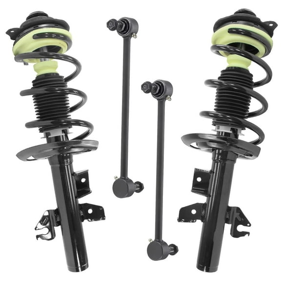 Detroit Axle - 2.4L Front Struts Sway Bars for 2015 2016 2017 Chrysler 200, Complete Struts with Coil Spring Sway Bar Links Replacement Suspension Kit