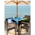 thumbnail image 3 of Outdoor Tablecloth with Umbrella Hole for Patio/Picnic/Party/Camping, Football Match Waterproof Table Cloth Square Cover Washable, Ball Stadium Gaming Goal Silhouette (54"x 54"), 3 of 9