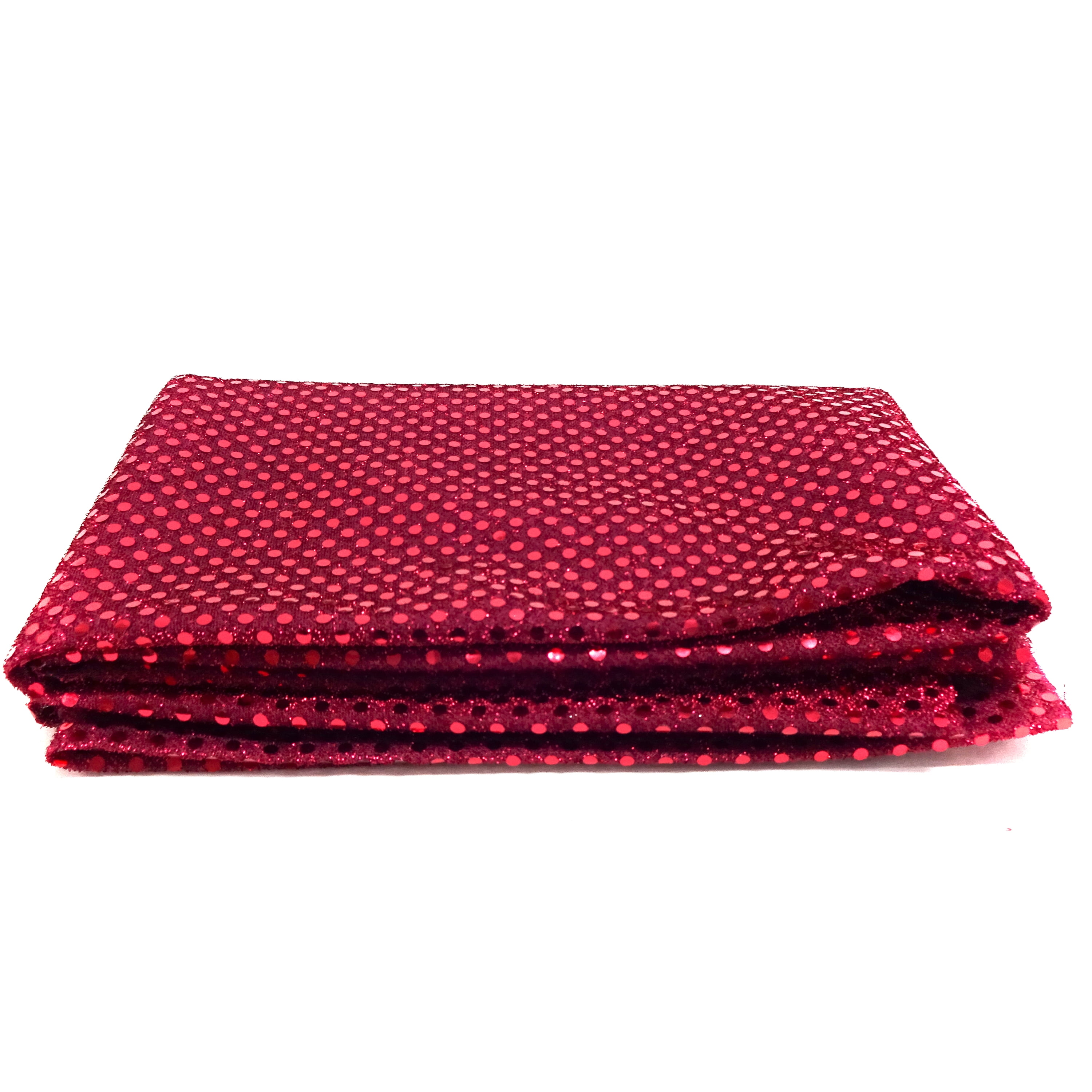 Shason Textile Spangle Sequin Glitter Knit Fabric, Hot Pink