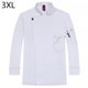 thumbnail image 2 of Chef Uniforme Poliéster Manga Larga Otoño Cocina Caliente Delantal Con Bolsillos Delanteros Catering Cómodas Bandas De Suda Para Café Blanco 3XL seitruly LF000326-11, 2 of 7