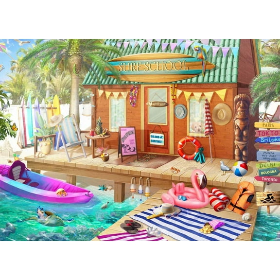 Surf School Jigsaw Puzzle 1000 Piece by Vermont Christmas Company