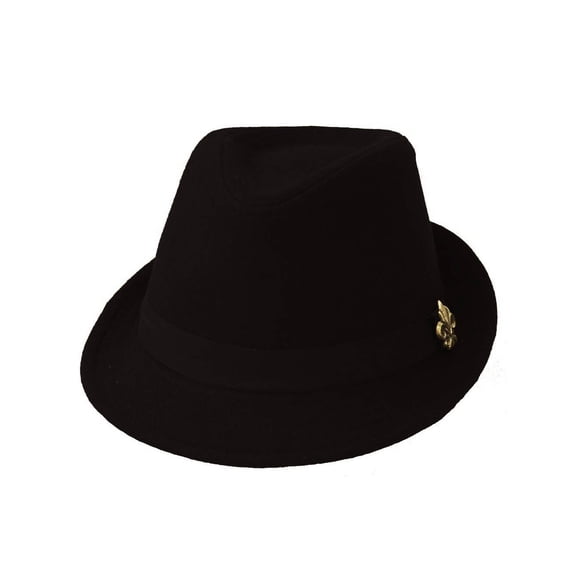 Fedora Mode Noire avec Bande Emblème Pique