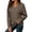Coffee, variant on SNKSDGM Women V Neck Hoodie, Solid Drawstring Hooded Sweatshirt, Loose Long Sleeve Casual Sweat Jacket for Daily Outfits Coffee M