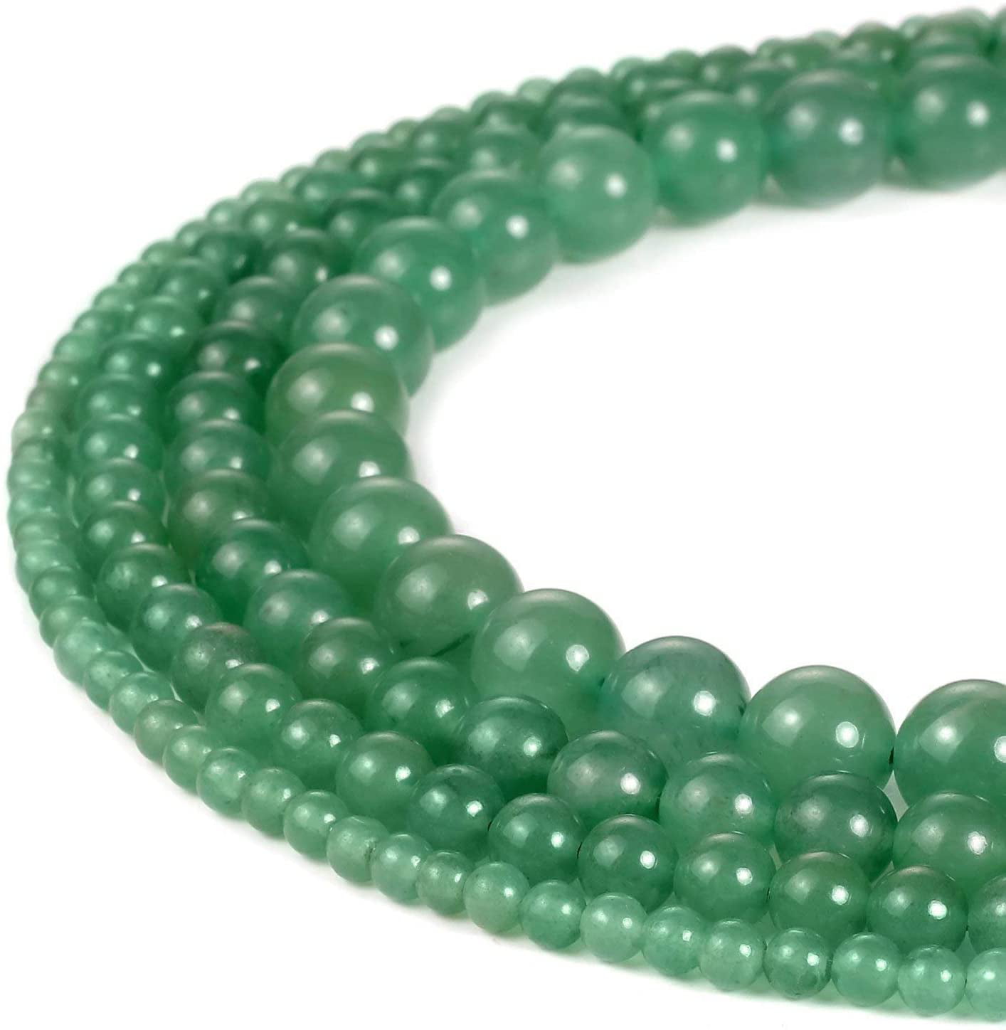 Blue Aventurine Jade Gemstone Round Beads For Jewelry Making Strand 15" 8mm 10mm 