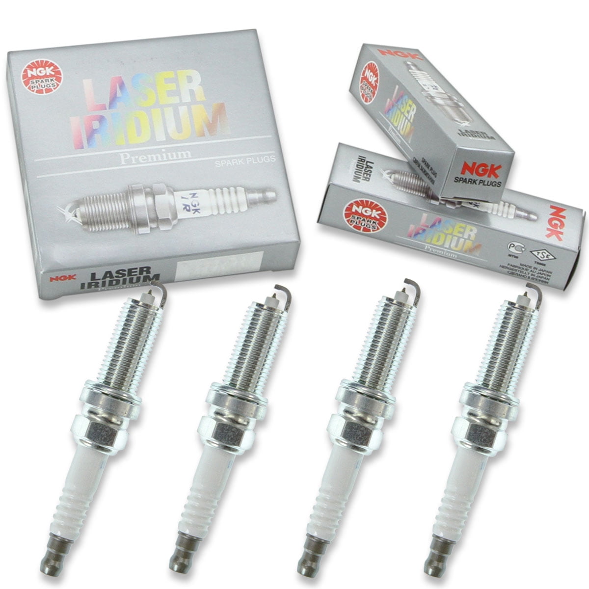 4 pc NGK 4912 Laser Iridium Spark Plugs for 3444 3499 41-112 9035 9410 9412 9621 APP5683 REA12WMB4 SC16HR11 SC20HR11 VR7NII33X XP5683 Ignition Wire Secondary Fits select: 2009-2015 TOYOTA COROLLA