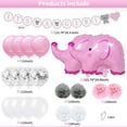thumbnail image 5 of Specool Pink Elephant Baby Shower Decoration Kit, 2 Foil Balloons, It's a Girl Banner, 5 of 6