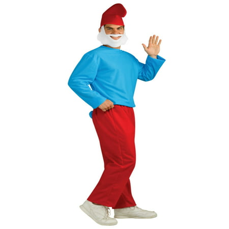 Adult Deluxe Licensed The Smurfs Papa Smurf Costume - Walmart.com